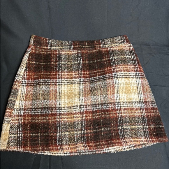 Primark Brown and Cream A-Line Mini Skirt - Picture 3 of 5